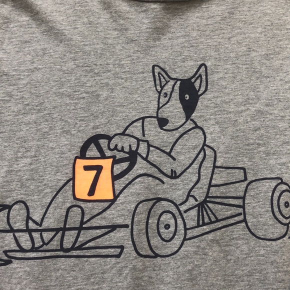 Mini Boden Grey Racecar Dog Tee - Picture 2 of 4